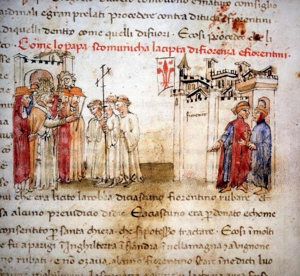 The Excommunicated of Florence and the Florentines in 1375 in 'Croniche ...