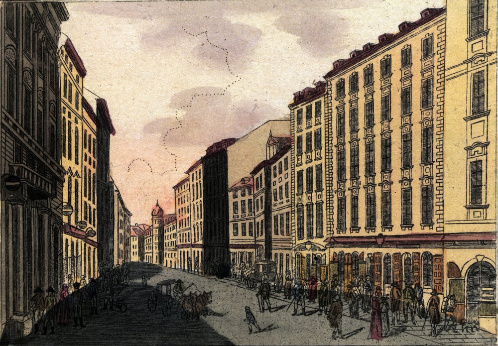 View of Kohlmarkt Street in Vienna, Austria