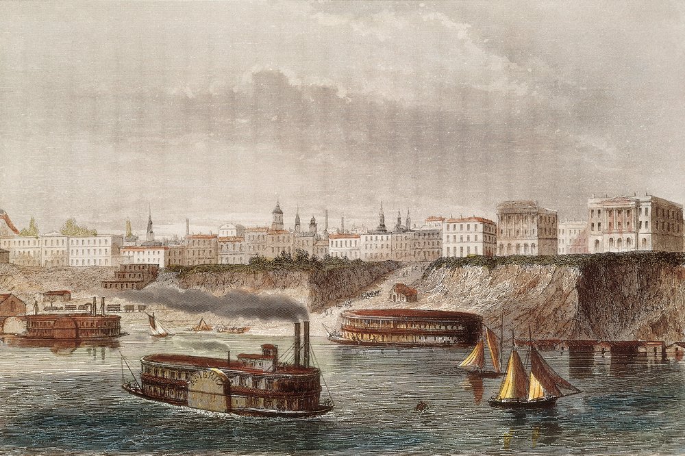View of the City of Cincinnati and the River of the Same Name in Ohio