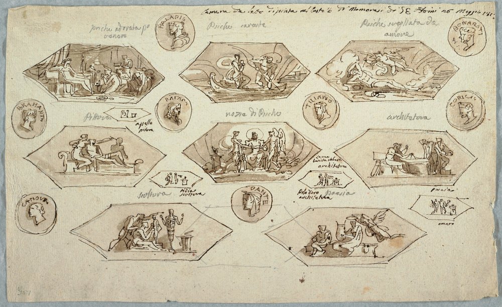 Decoration for the Ceiling of a Bedroom in Villa Aldini, Montmorency, 1813 by Unknown artistUnknown artist