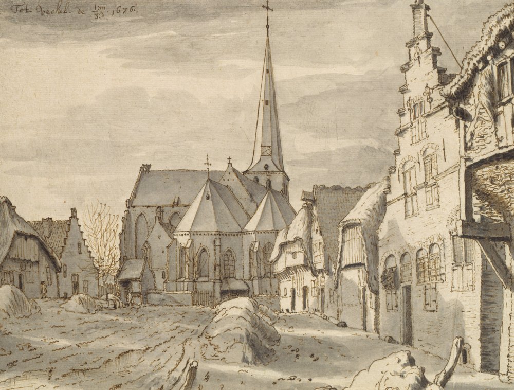 In Front of the Church in Veghel, 1676 by Valentin Klotz