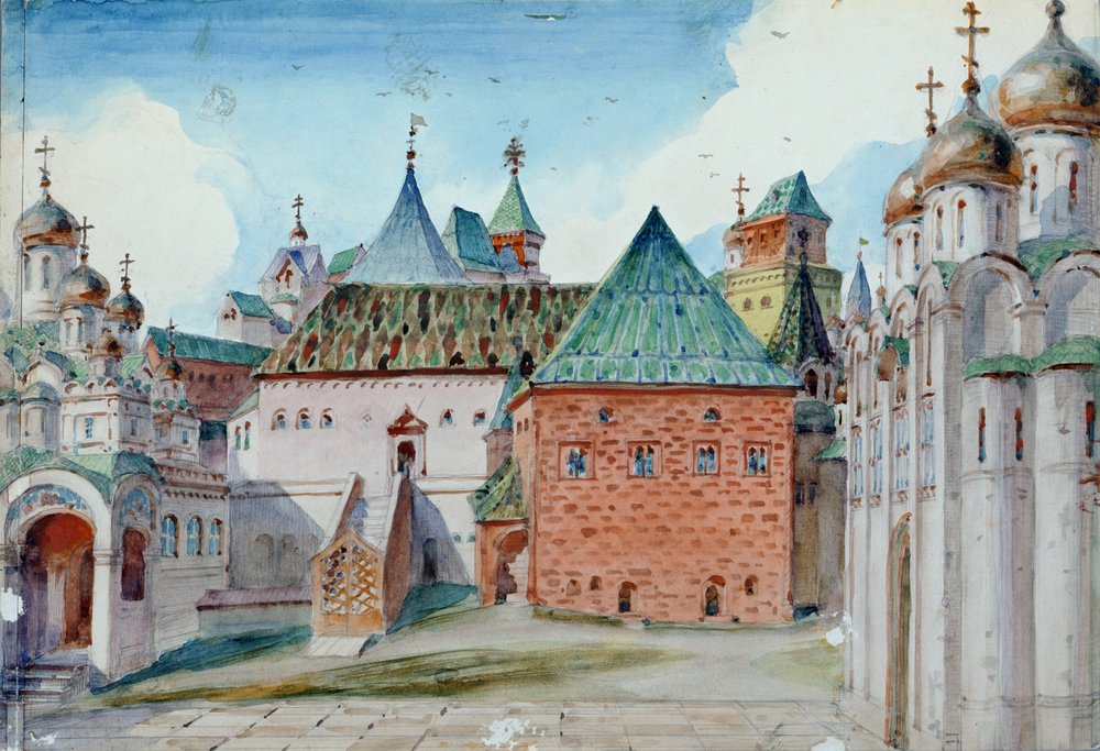 Stage design for Modest Mussorgsky's opera 'Boris Godunov', 1916