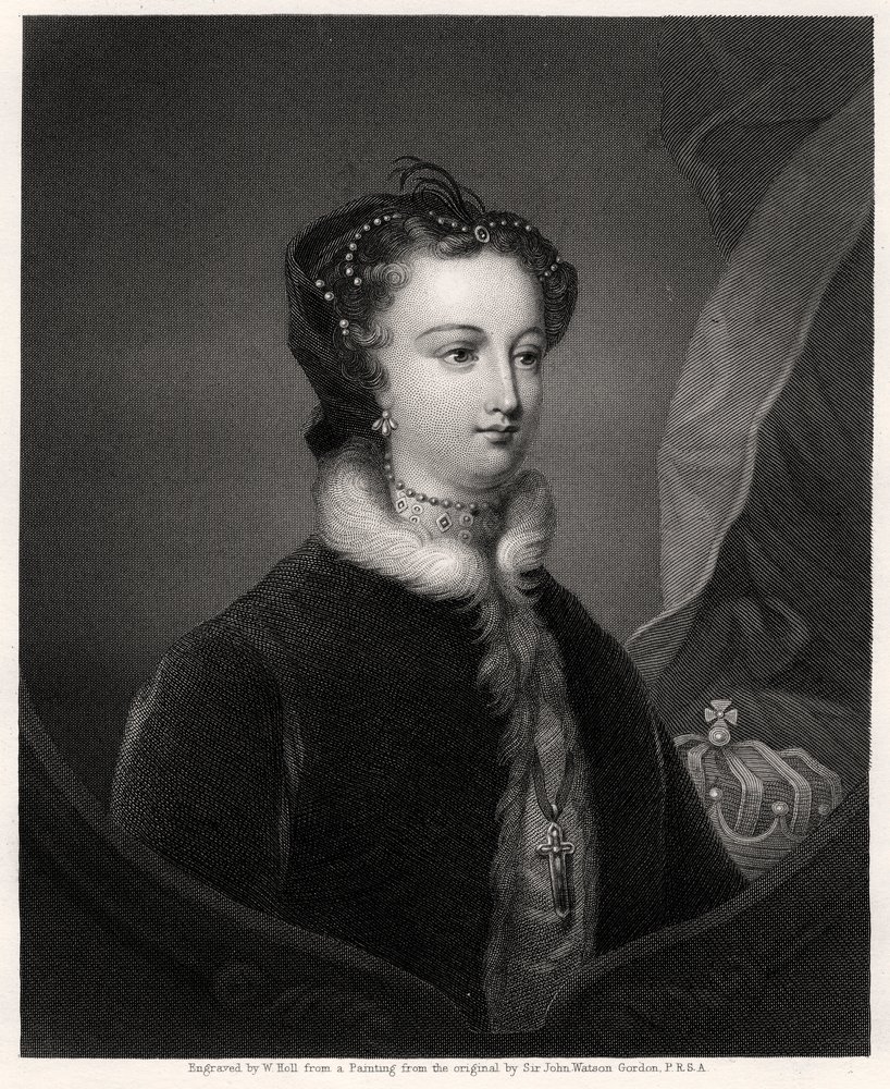 Mary Stuart, Queen of the Scots by W. Holl: Fine art print