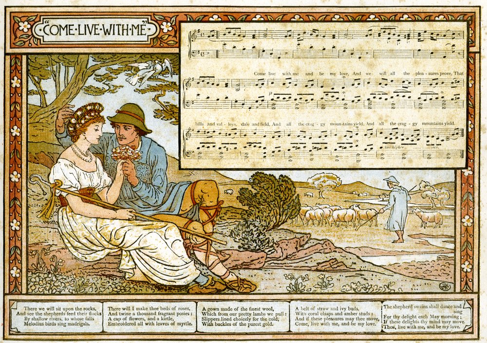 'The Passionate Shepherd to his Love', song illustration from 'Pan ...