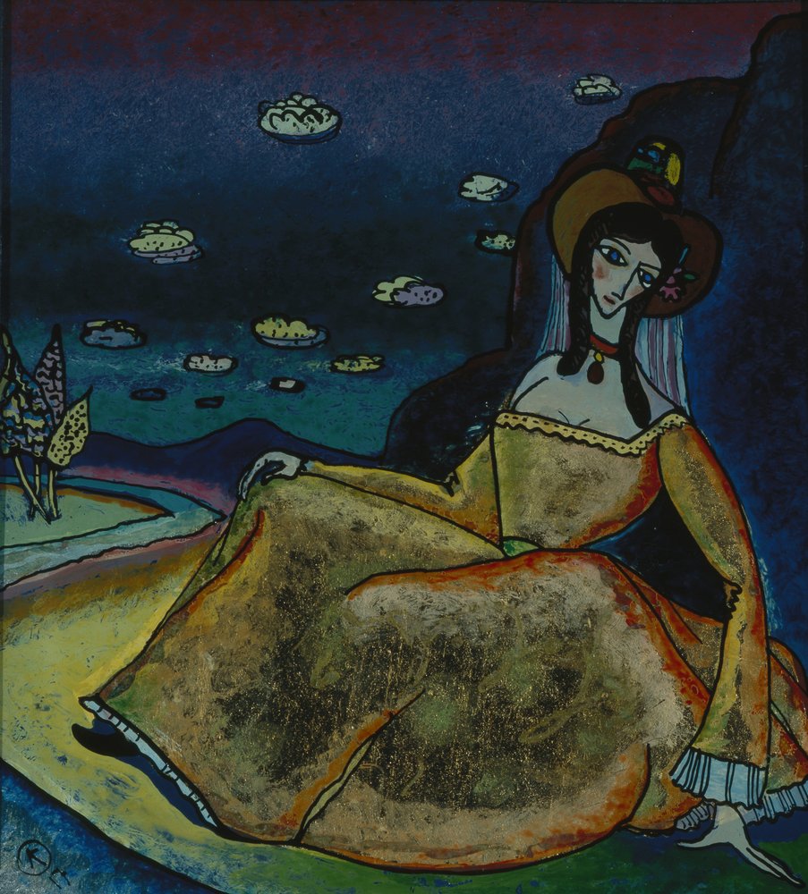 Lady in Gold Dress by Wassily Kandinsky: Buy fine art prints