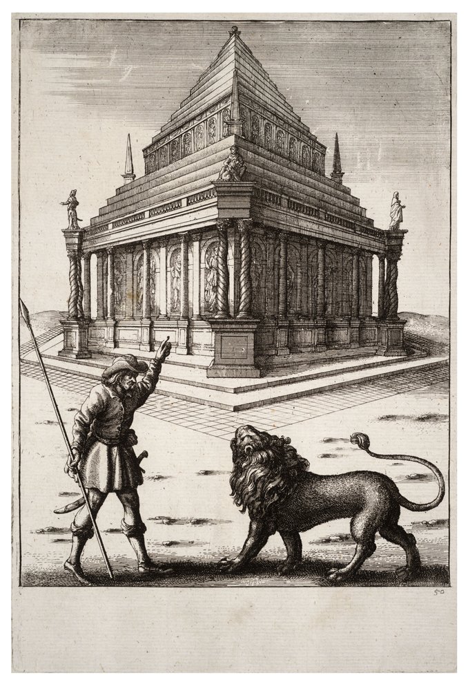 The Lion and the Forester by Wenceslaus Hollar