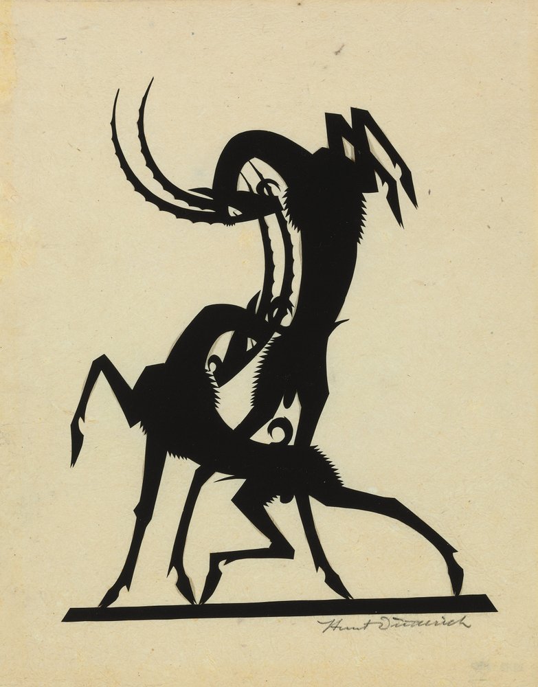 Fighting Goats, c.1920 by Wilhelm Hunt Diederich