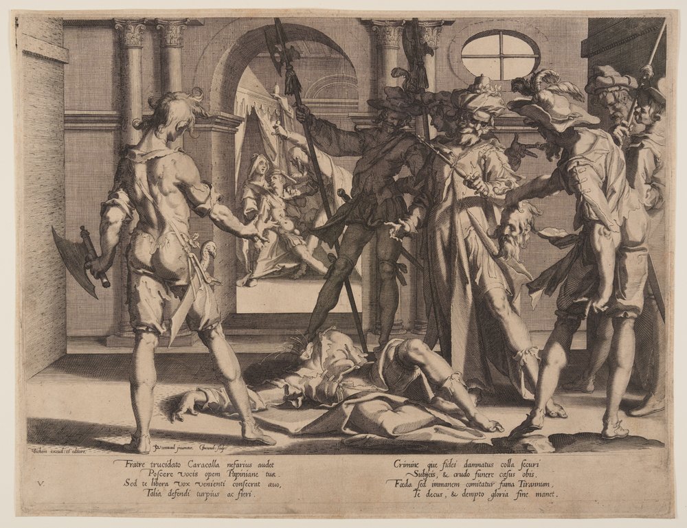 Beheading of the Roman Judge Papinian, plate 5 from Thrones of Justice