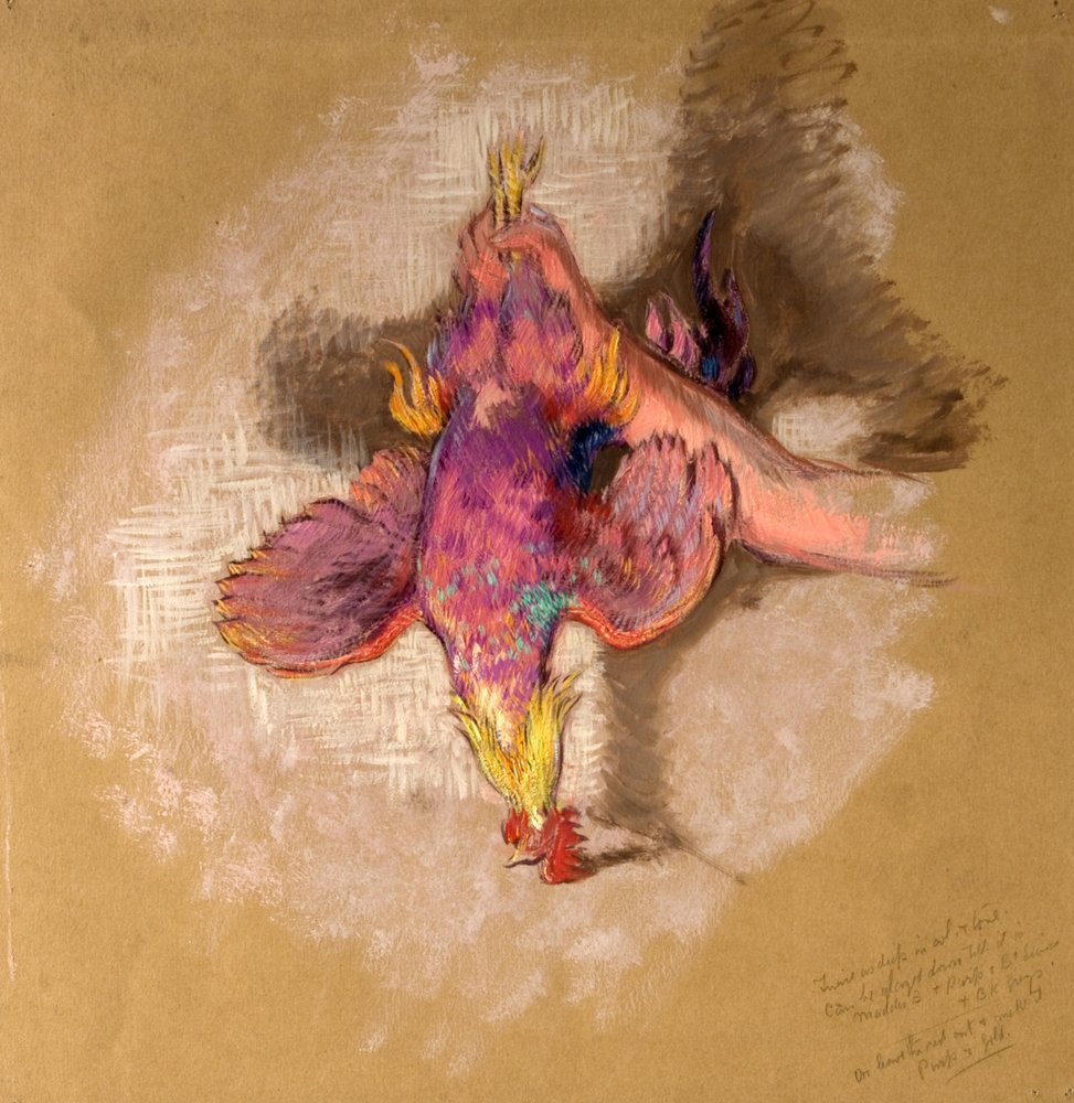 Study of an Arm and a Hand Holding a Fowl by the Legs for Highland Raiders