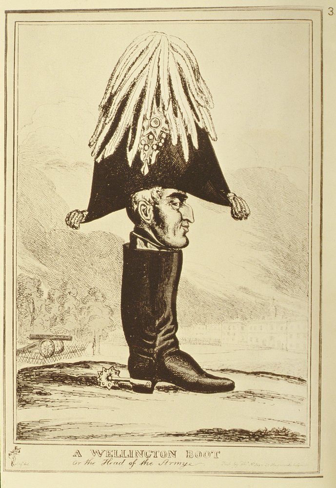 A Wellington Boot or The Head of the Army 1827