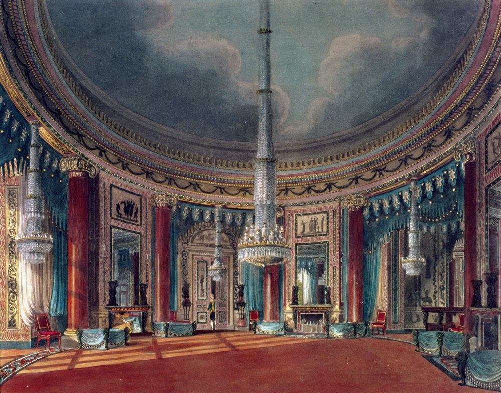 Carlton House, the Circular Room, from Pynes Royal Residences ...