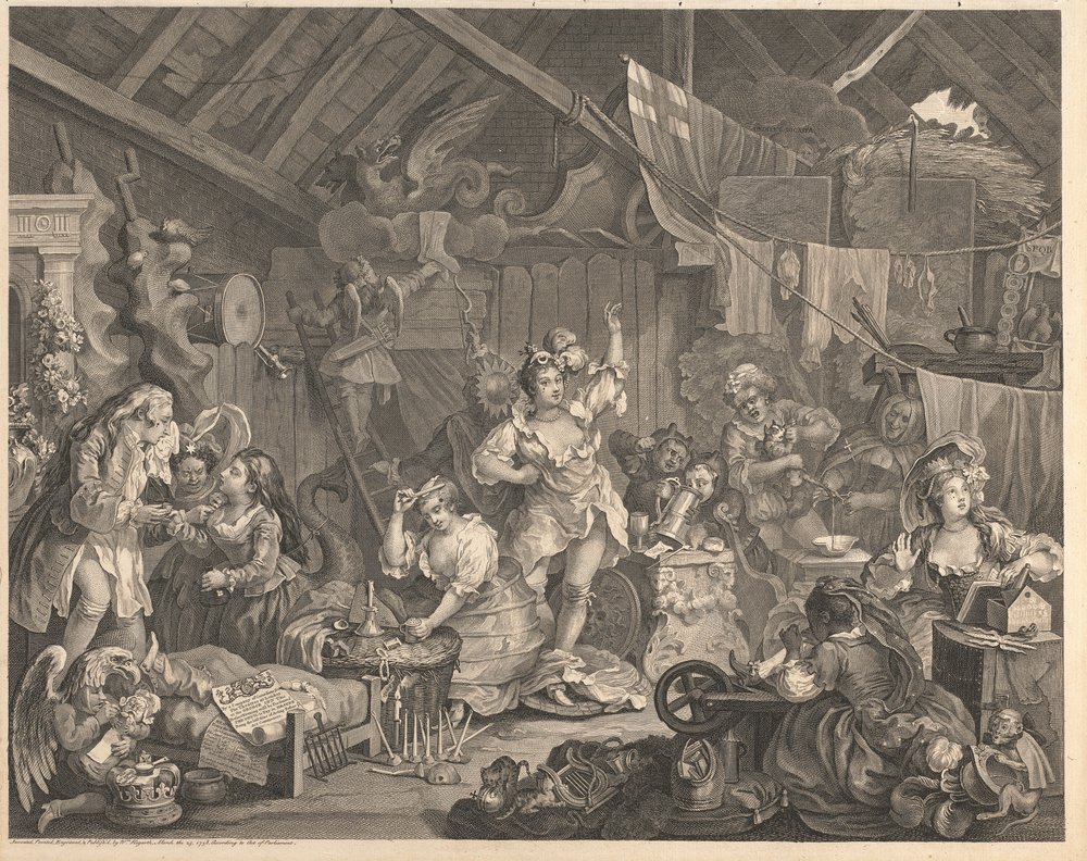 Strolling Actresses Dressing in a Barn by William Hogarth