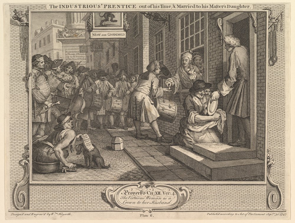 The Industrious Prentice Out of his Time and Married to his Master