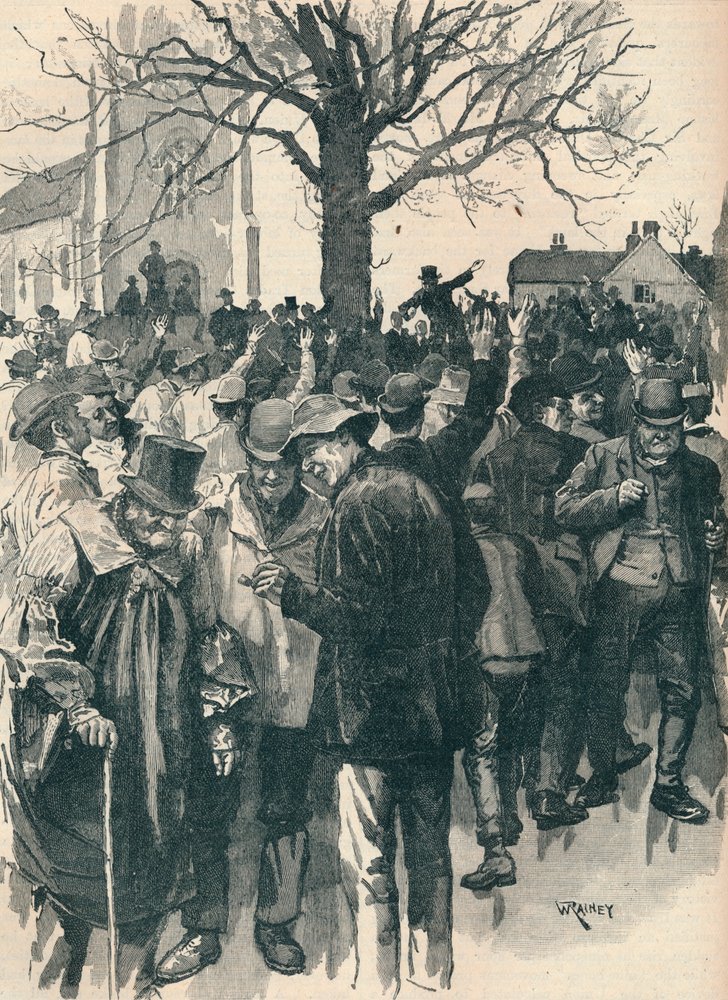 Warwickshire Farm Labourers Strike: Meeting at Whitnash, 1872-1906 by William Rainey