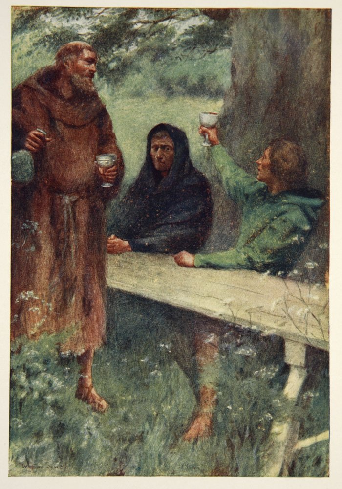 Robin Hood and the Black Monk, frontispiece from 'Hero Myths and ...