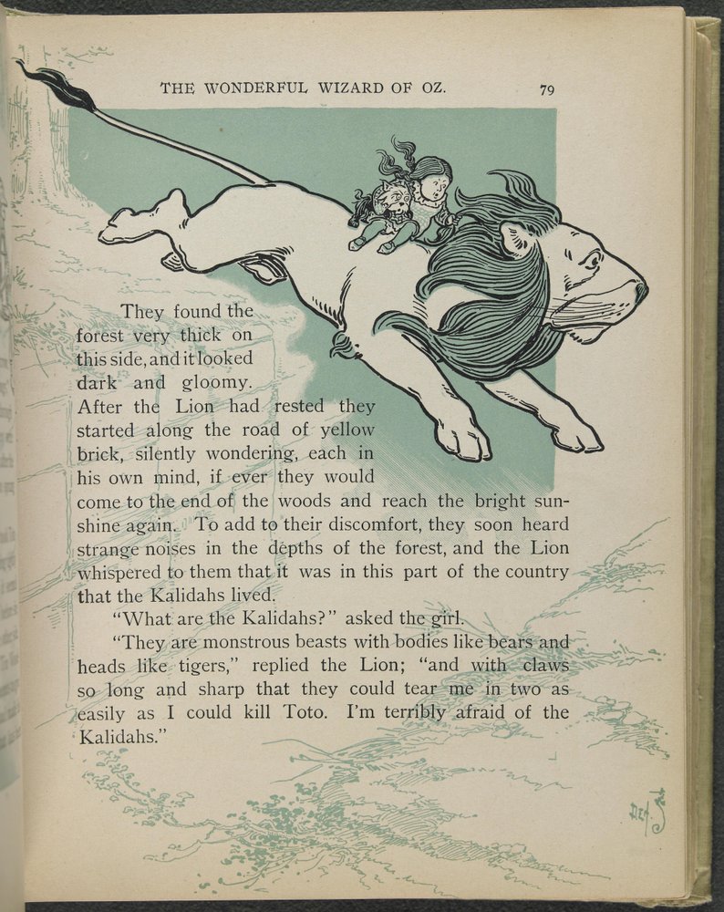 Illustration from "The Wonderful Wizard of Oz" by Lyman Frank Baum by William Wallace Denslow