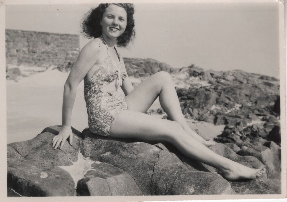 Shirred bathing suit store