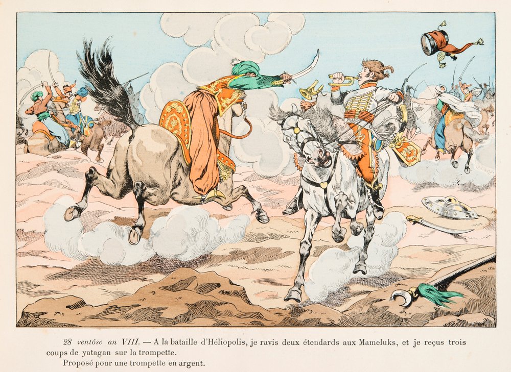 Hussard During the Egyptian Campaign by pseudonym for Jacques Onfroy de Bréville Job