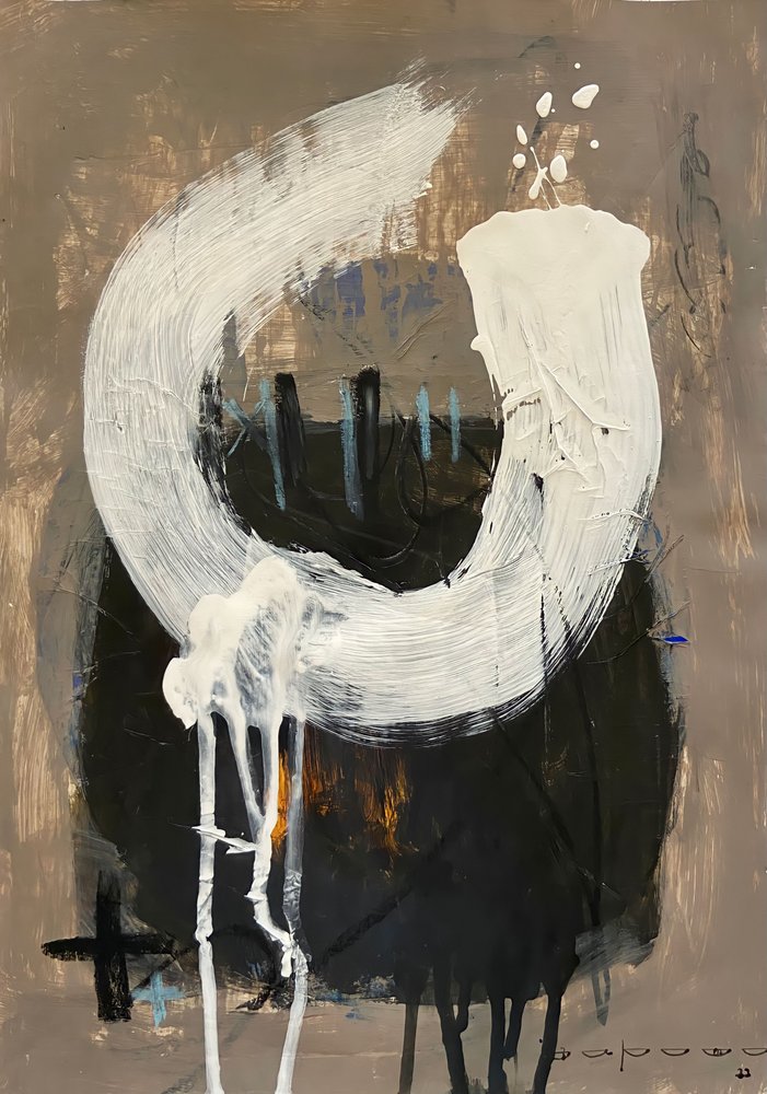 Expressive White Strokes by Afranio Raposo