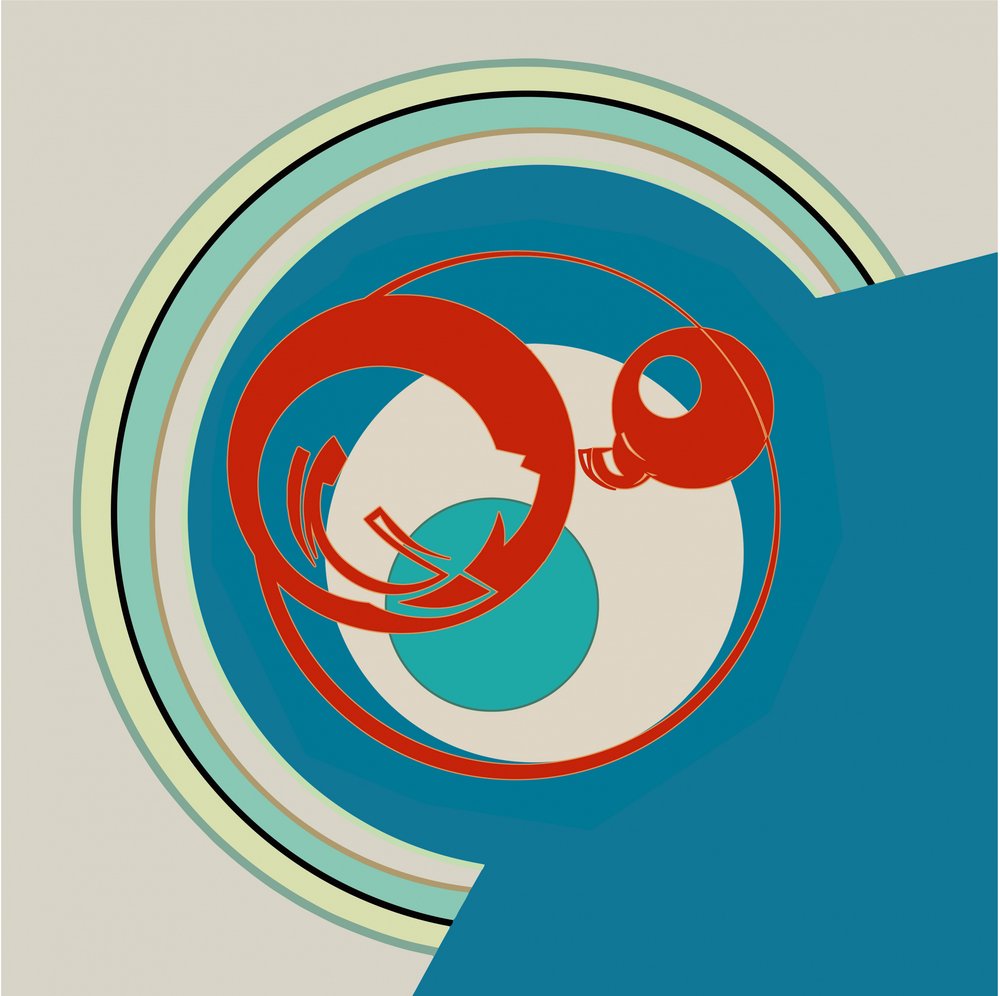 Modern Geometric Swirls by Alejandra Winkhaus