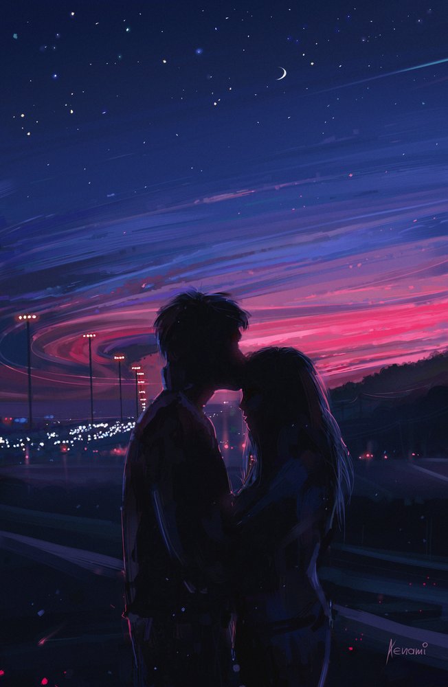 Romantic Night Sky by Alena Aenami