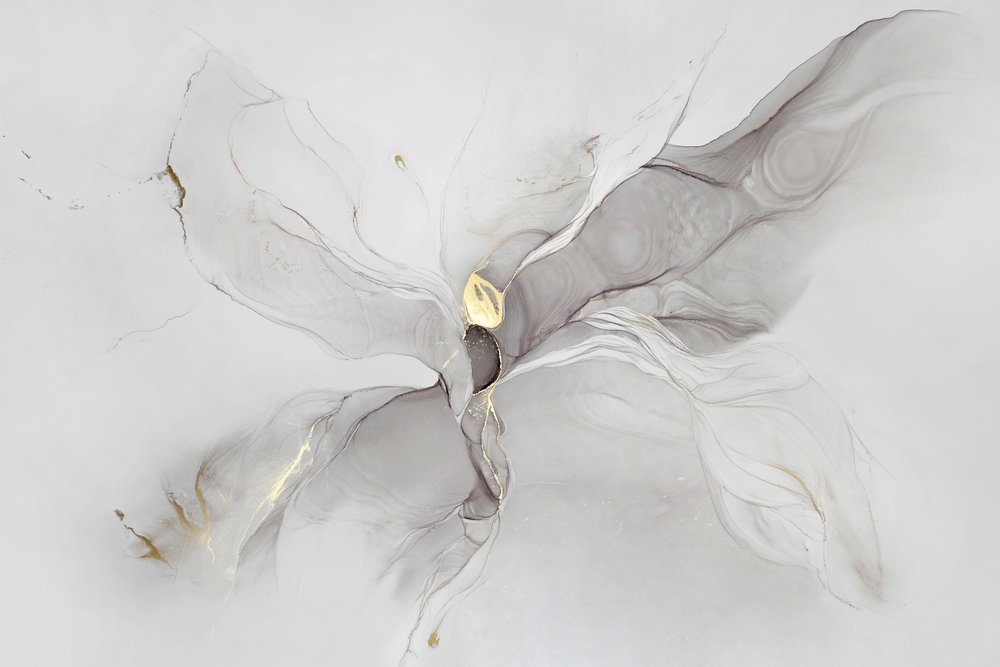 Fluid Gold Abstract by Alevtina Shelest