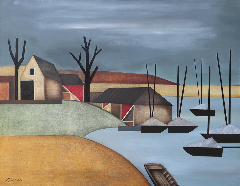 Quiet Village Harbor by Alexander Trifonov