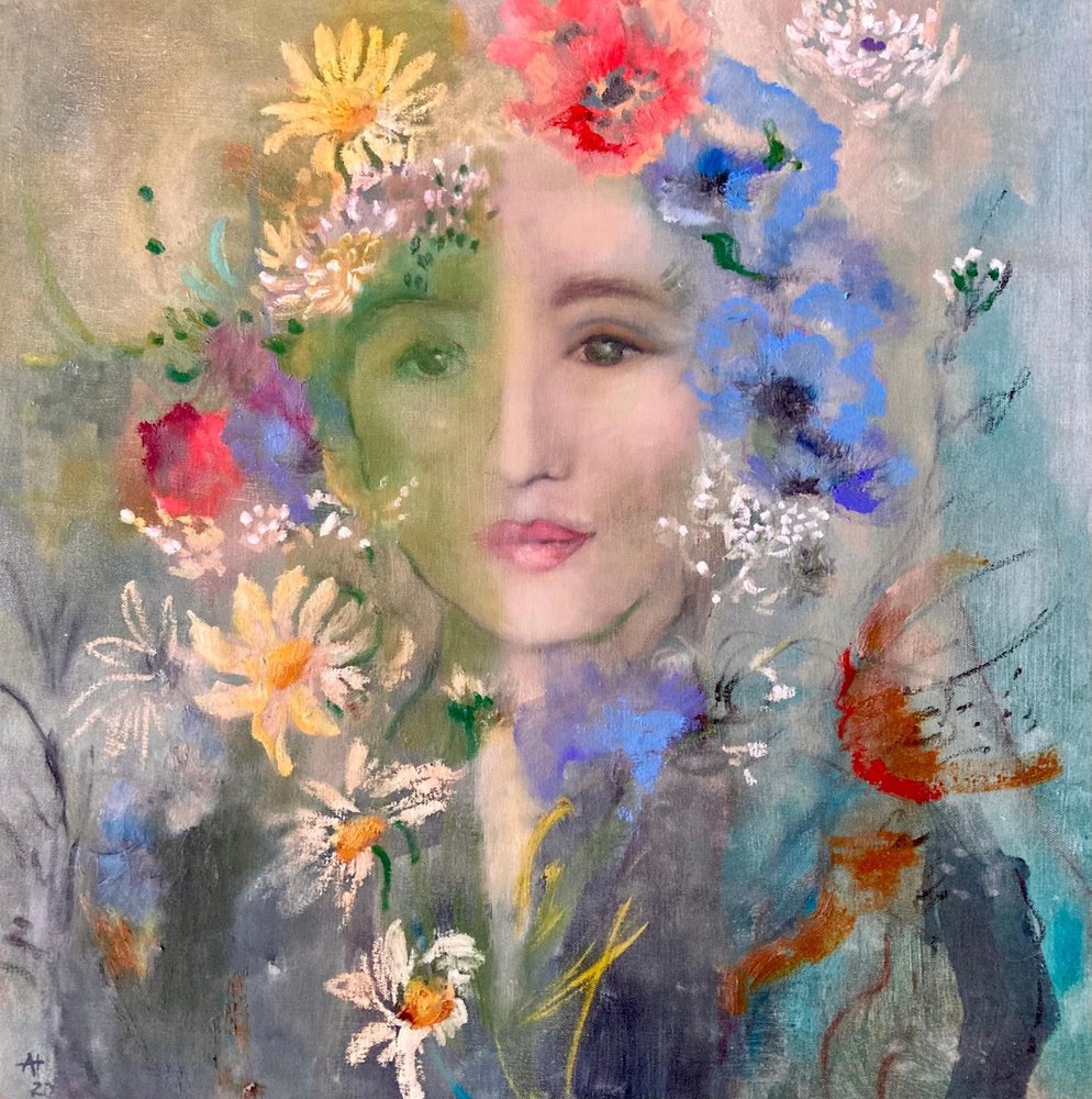 Dreamy Floral Woman by Alexandra Higgins