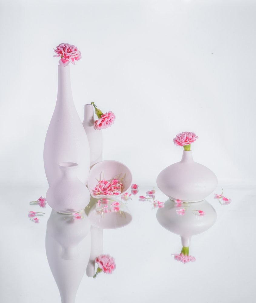 Serene Pink Vases by Alice Sheng