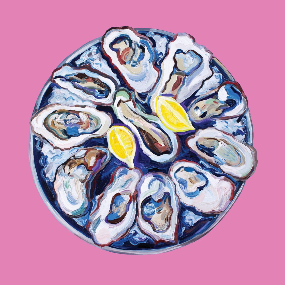 Vibrant Oysters Platter by Alice Straker
