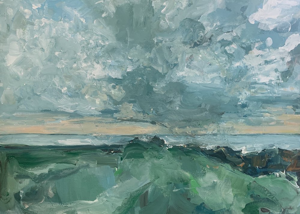 Moody Coastal Landscape by Alice White