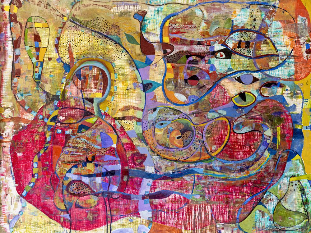 Vibrant Organic Abstraction by Alise Loebelsohn