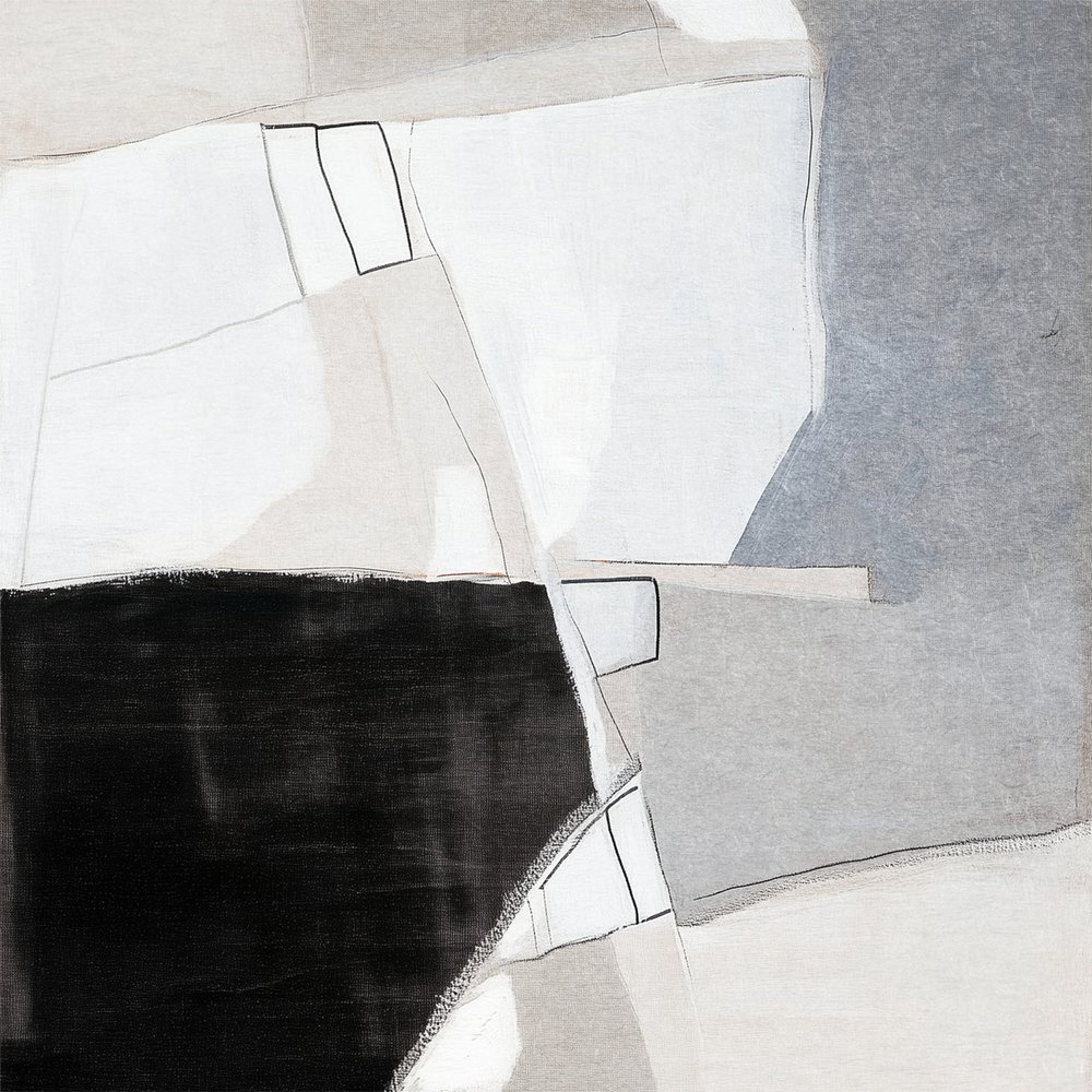 Abstract Gray Shapes by Alma