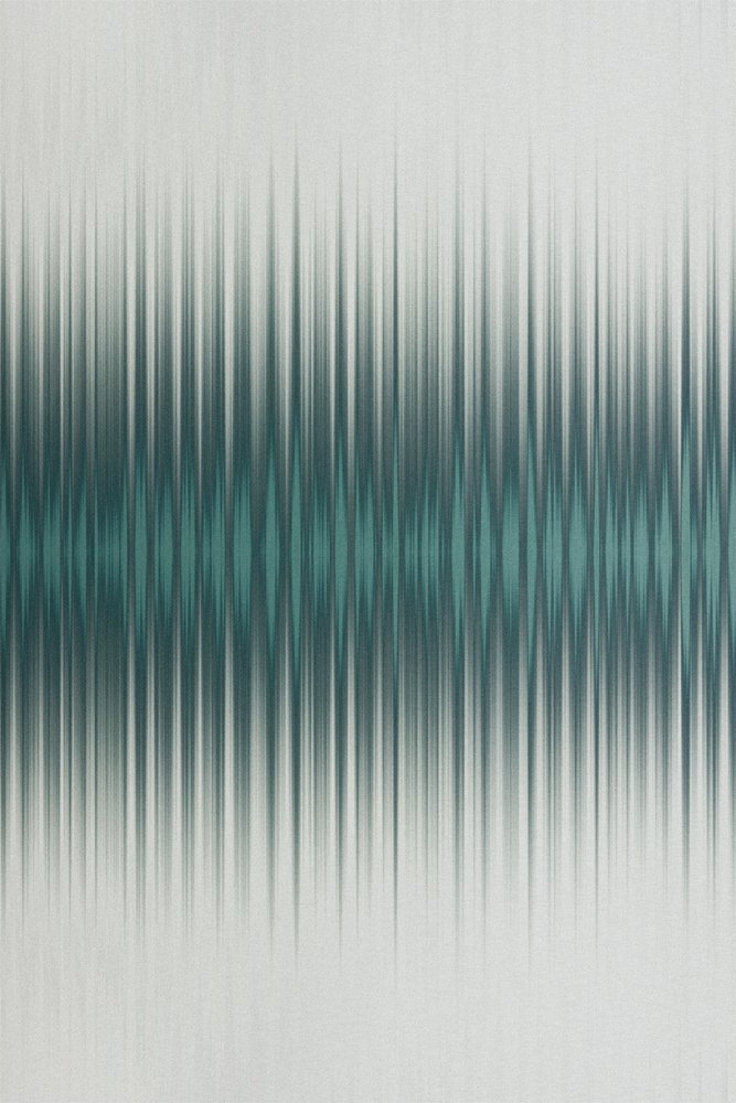 Abstract Teal Waves by Alma