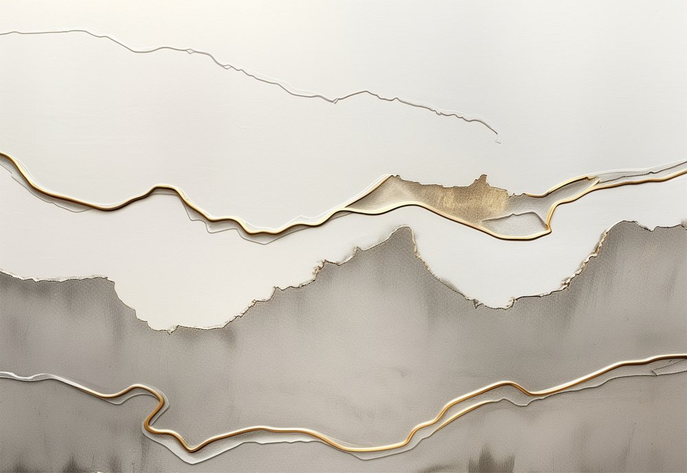 Golden Layered Landscape by Alma