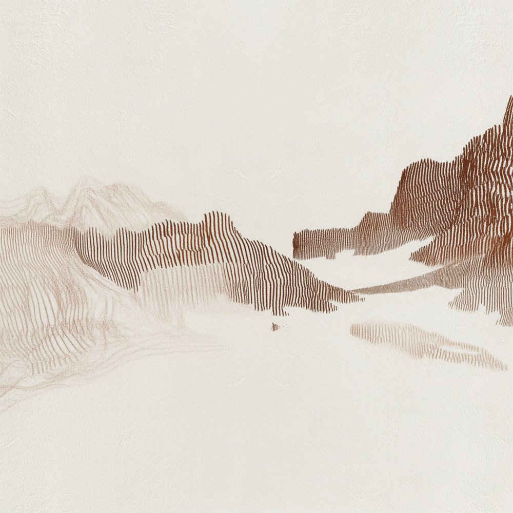 Serene Mountain Lines by Alma