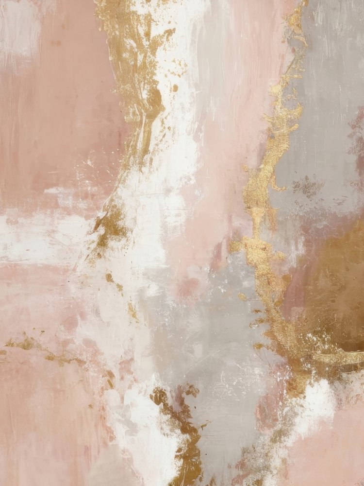 Blush Gold Abstraction by Alpenglow Workshop