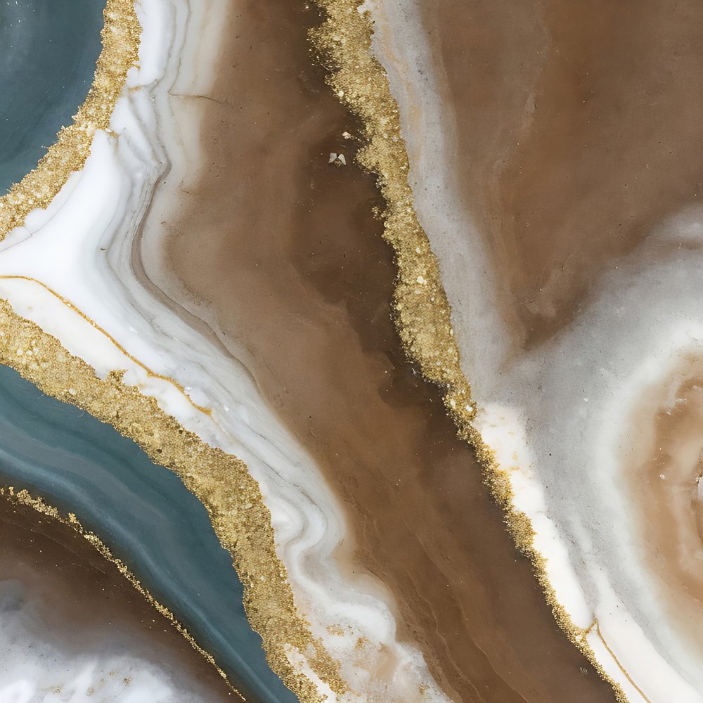 Brown Gold Agate Swirl by Alpenglow Workshop