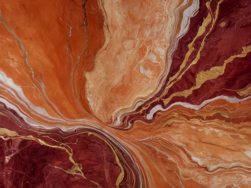Crimson Gold Swirl by Alpenglow Workshop