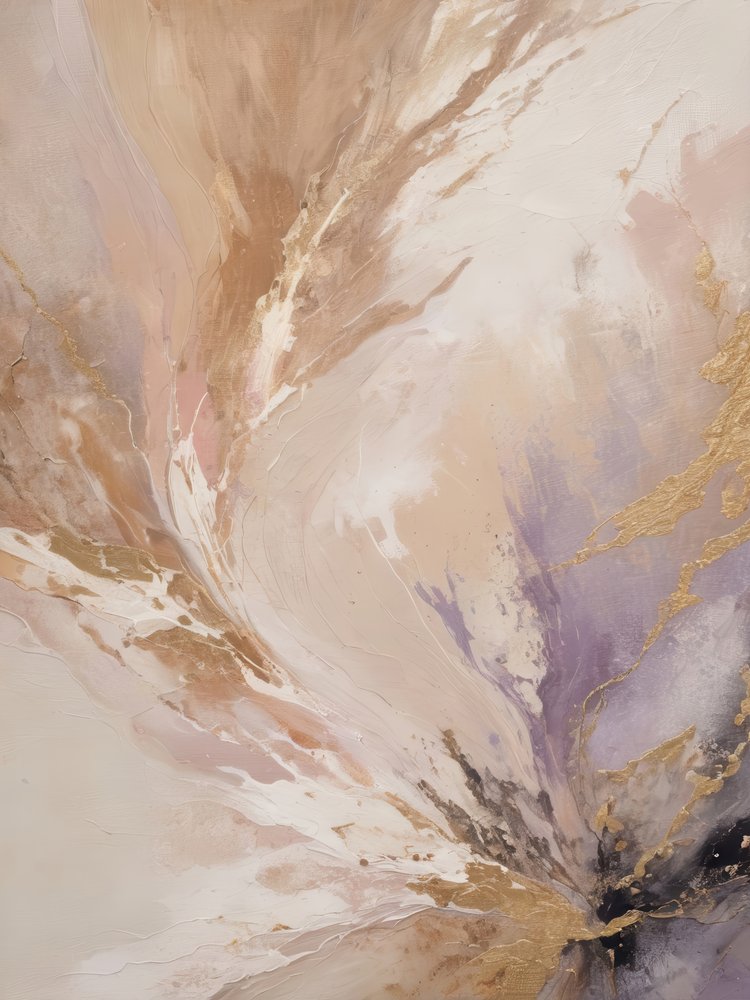 Golden Fluid Abstract by Alpenglow Workshop