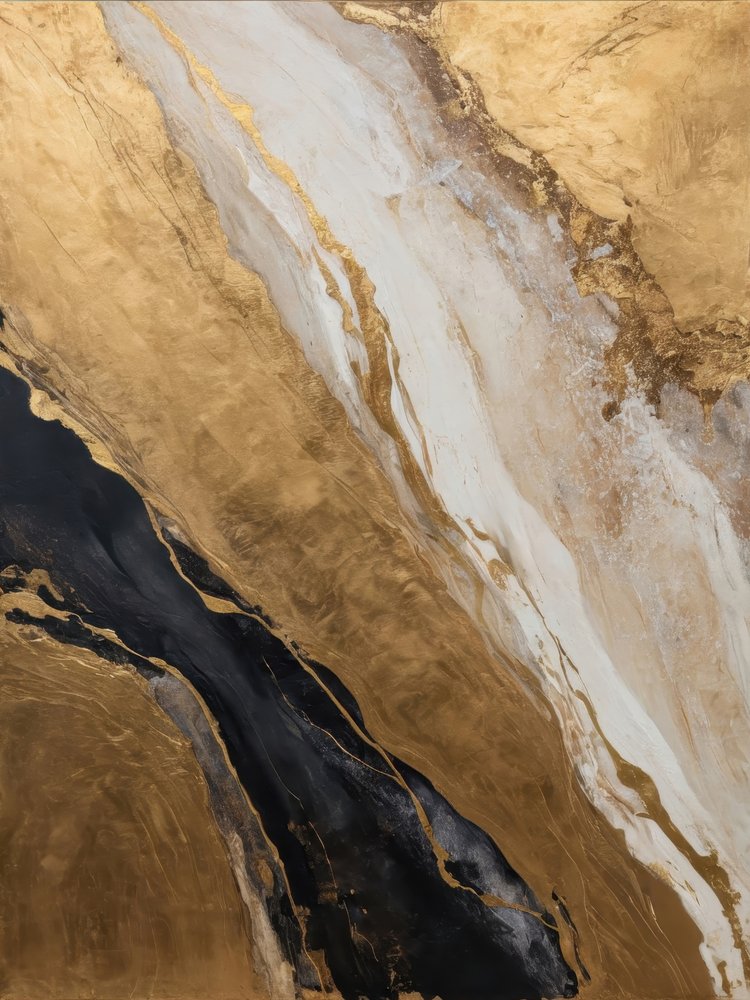 Golden Marble Flow by Alpenglow Workshop