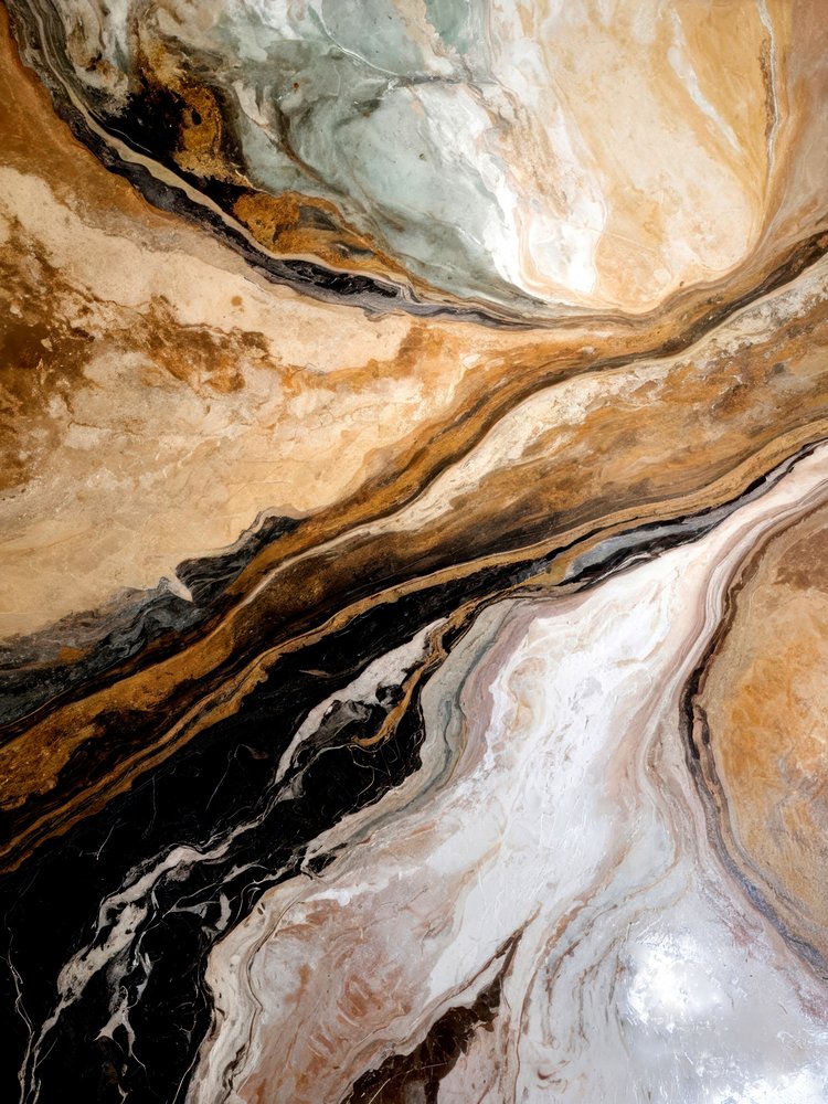 Golden Marble Flow by Alpenglow Workshop