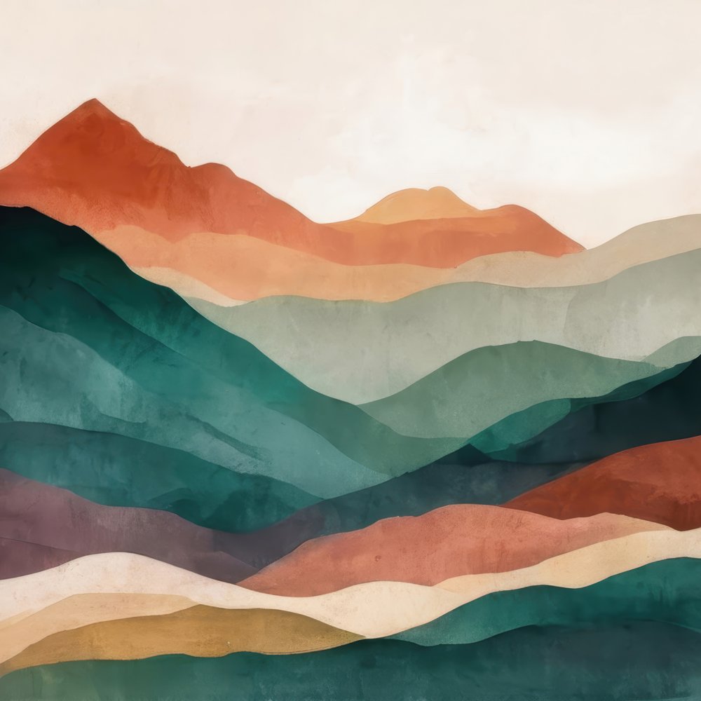 Layered Mountain Serenity by Alpenglow Workshop
