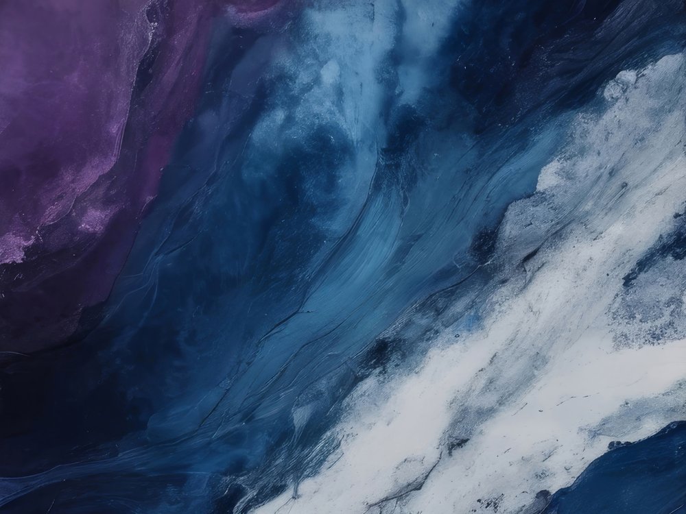 Purple Blue Ocean Flow by Alpenglow Workshop