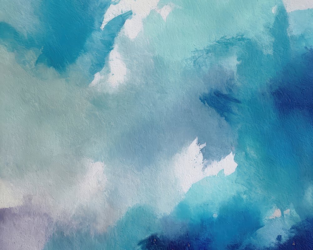 Serene Blue Abstraction by Alpenglow Workshop