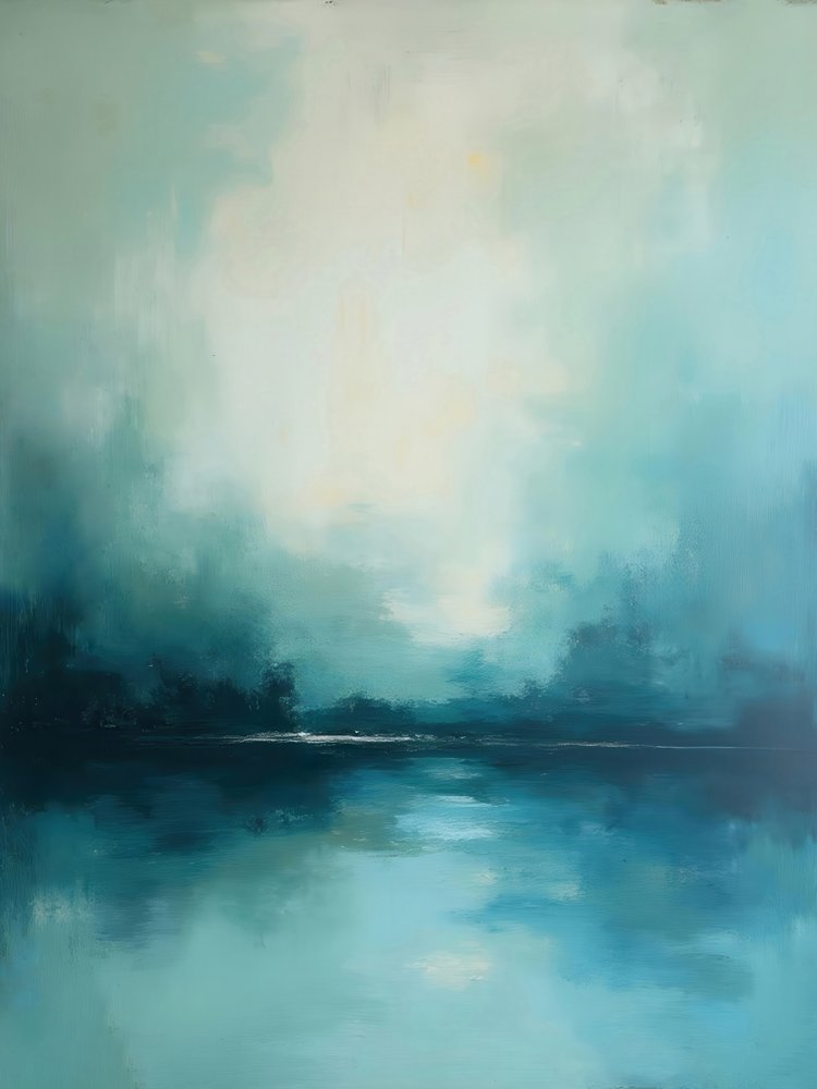 Serene Misty Lake by Alpenglow Workshop