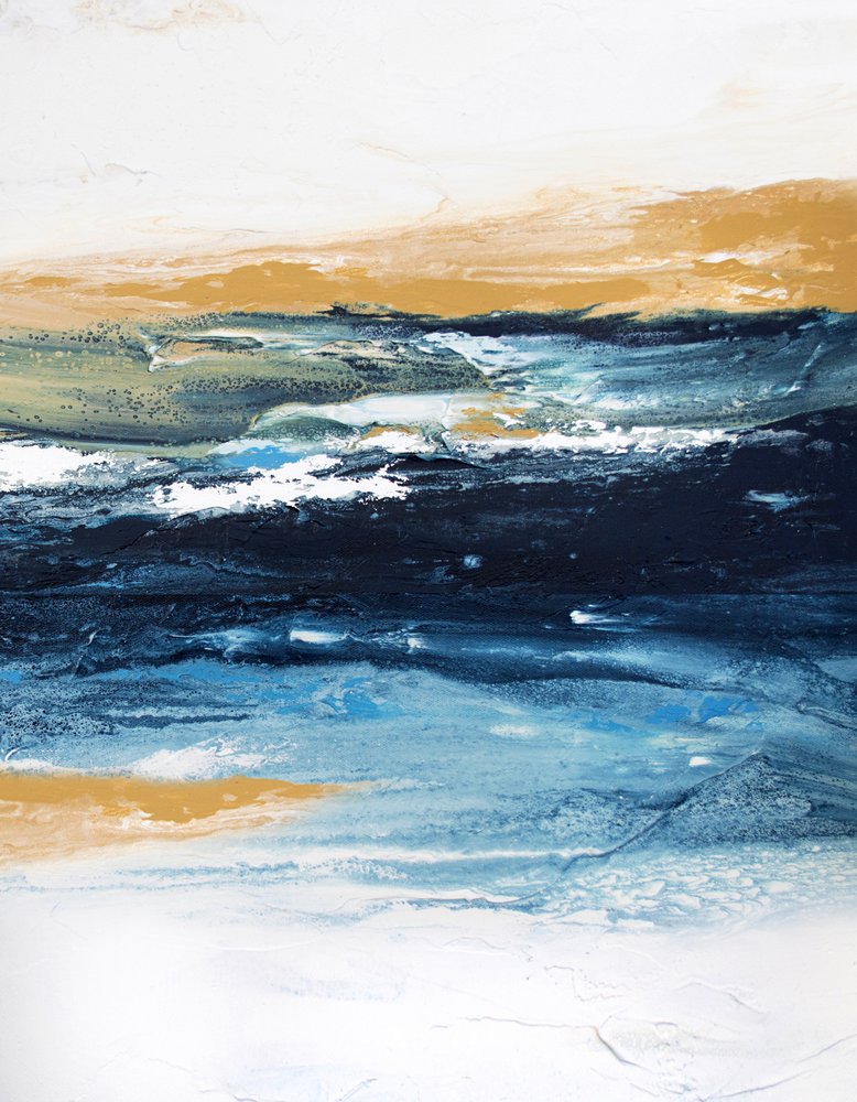 Deep Blue Ocean Gold by Alyson Storms