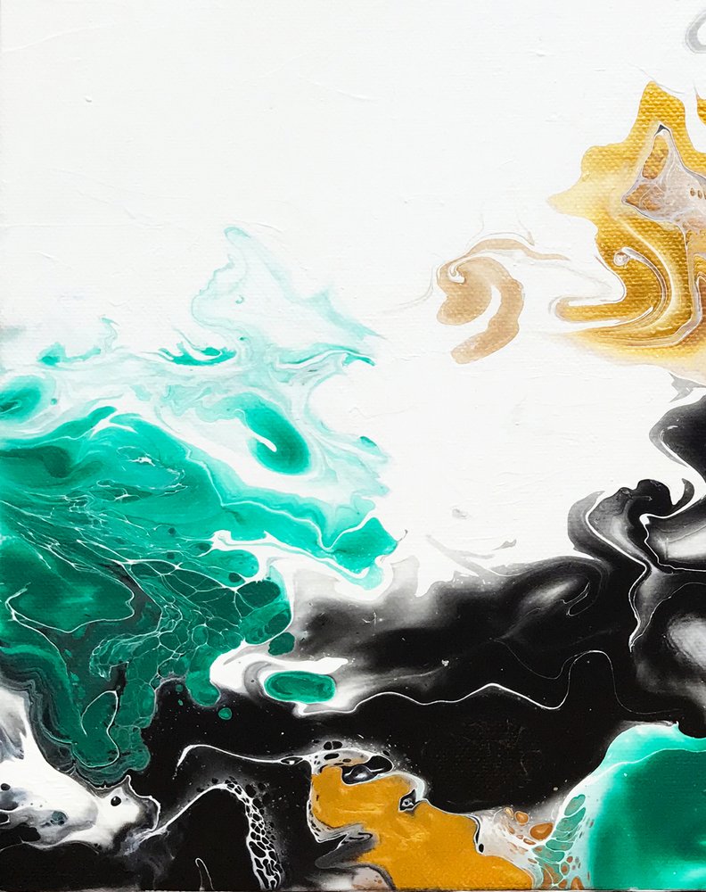 Fluid Emerald Gold by Alyson Storms