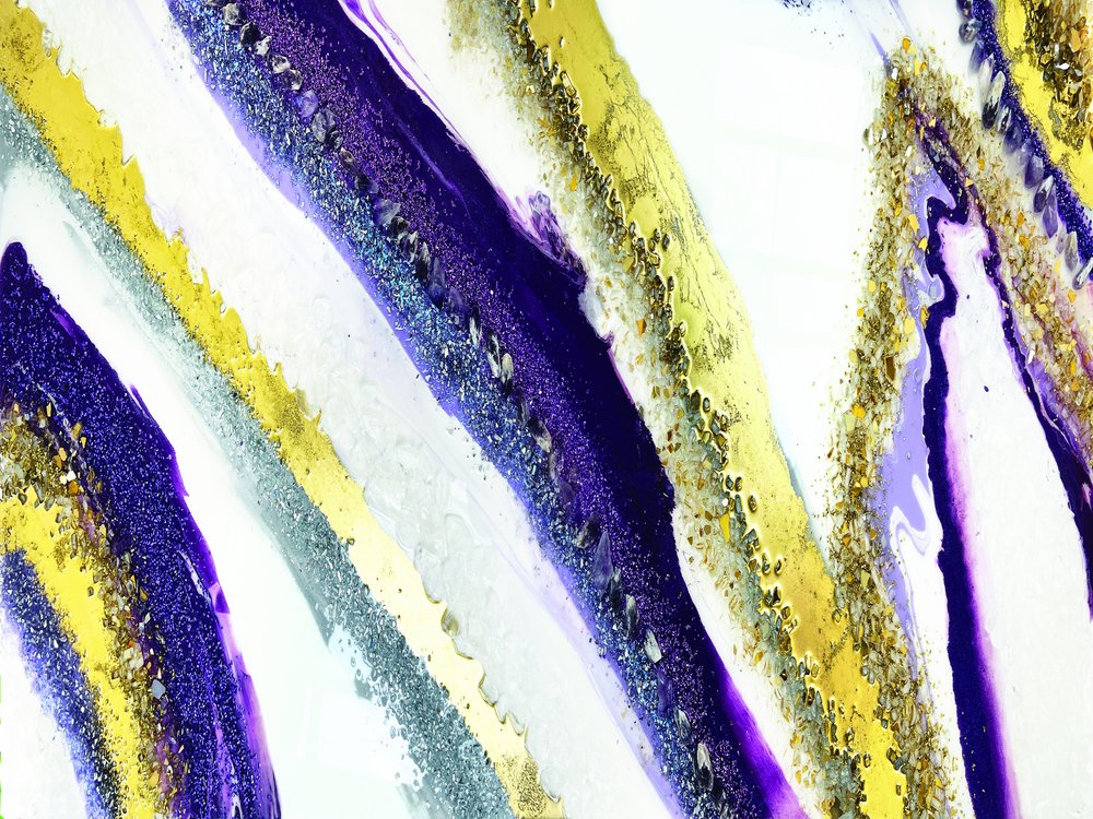 Purple Gold Glitter Flow by Alyson Storms