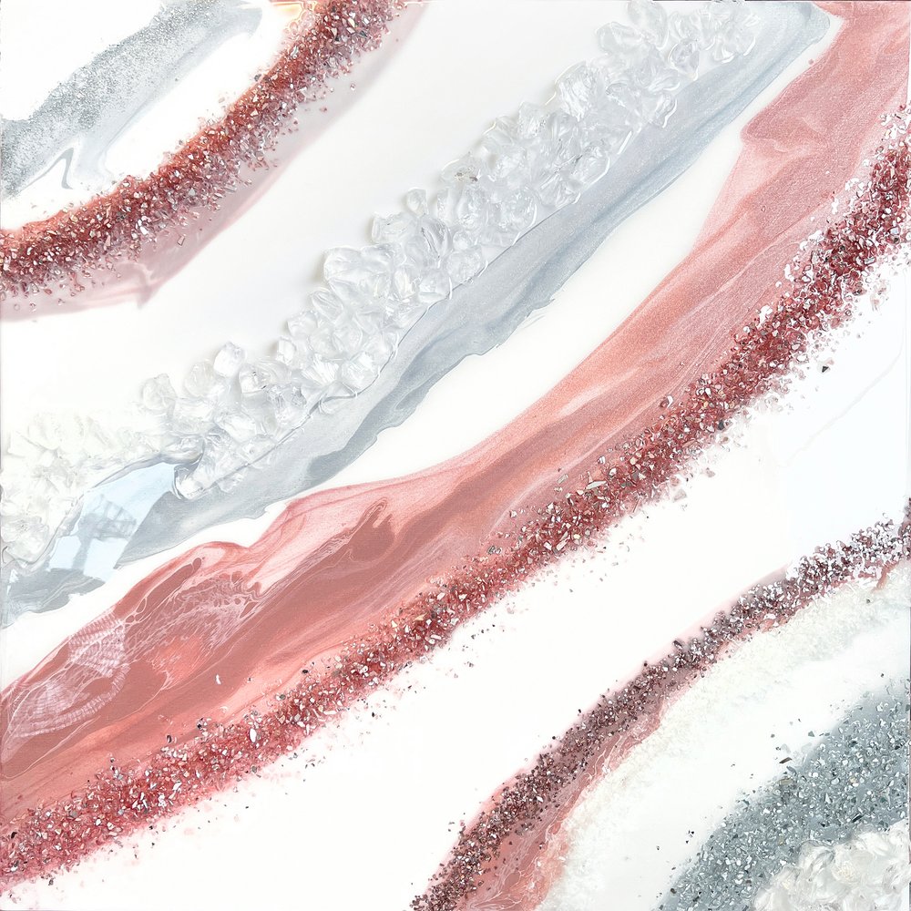 Rose Gold Geode Flow by Alyson Storms